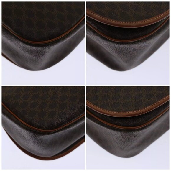 CELINE Macadam Canvas Shoulder Bag PVC Leather Brown Auth - Picture 16 of 16